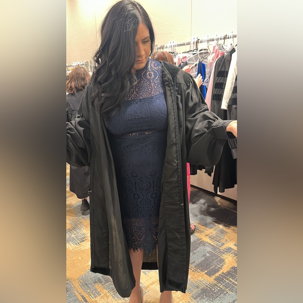 Lulu's Remarkable Navy Blue Lace Dress- Worn ONCE!